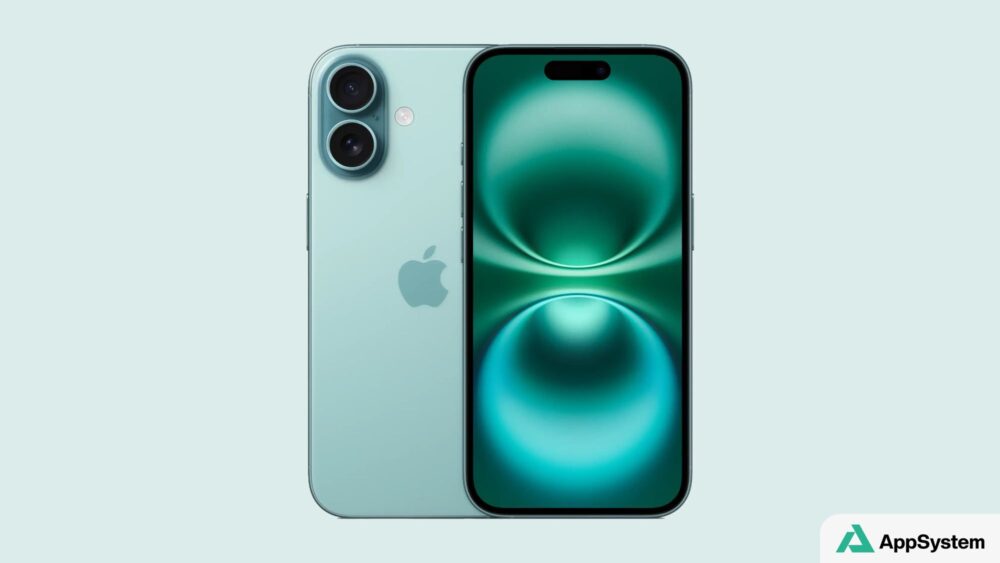 iPhone bleu présenté de face et de dos