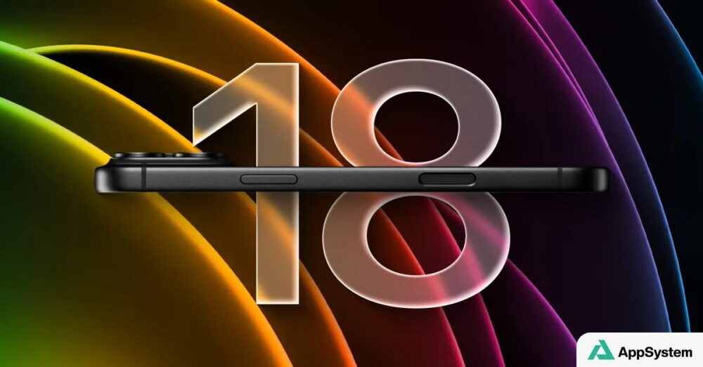 Vue latérale d’un iPhone 18 Pro sur fond coloré