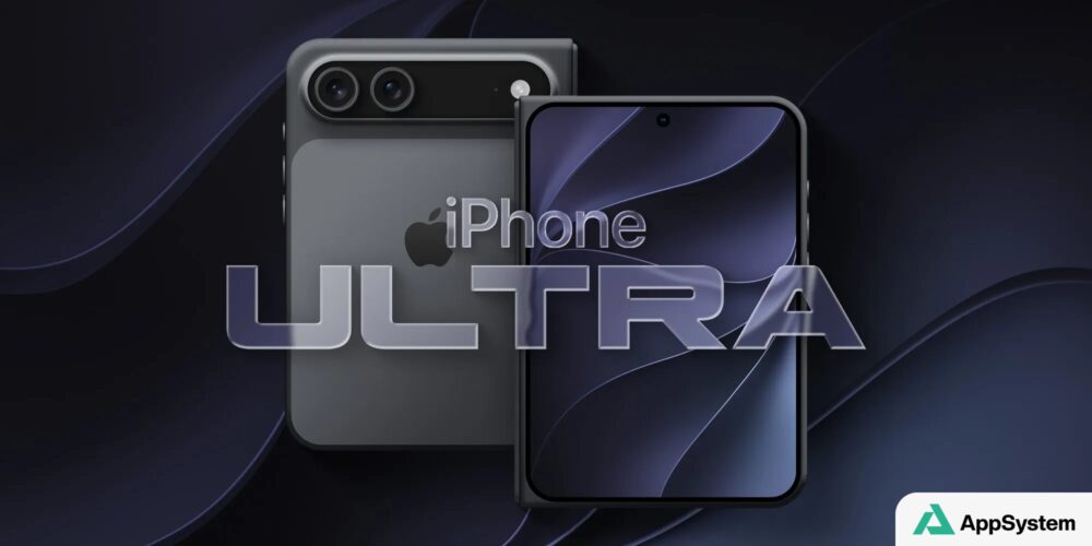 Rendu conceptuel d’un nouvel iPhone pliable présenté sous plusieurs angles