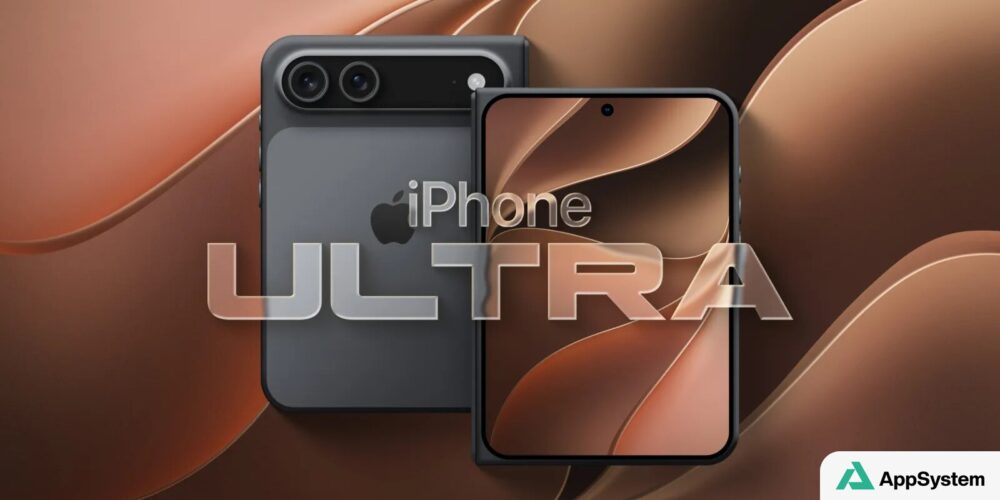 Rendu conceptuel de l’iPhone Ultra pliable, ouvert et fermé
