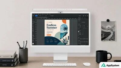 iMac équipé de la barre lumineuse BenQ iScreenBar