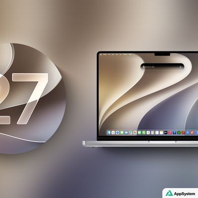 Ordinateur portable affichant le bureau de macOS 27