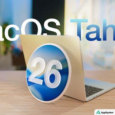 Illustration de macOS Tahoe 26 devant un ordinateur portable