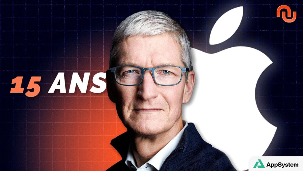 Illustration de Tim Cook et de ses quinze années à la tête d’Apple