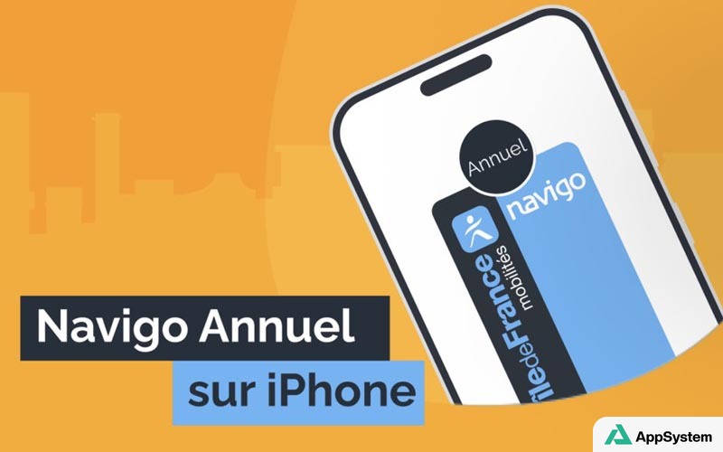 Illustration d’un passe Navigo annuel dématérialisé sur iPhone