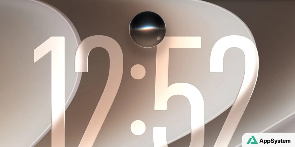 Illustration abstraite de l’intelligence artificielle Apple sur fond beige
