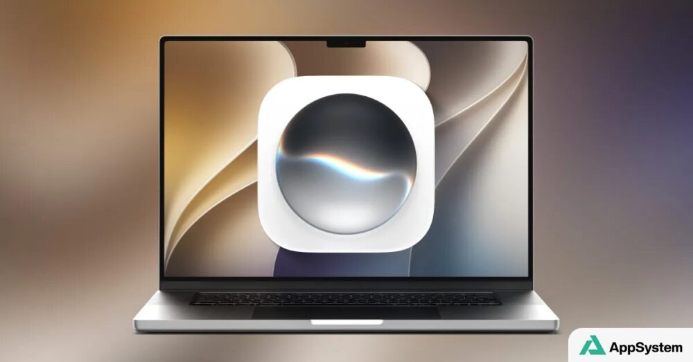 MacBook affichant l’icône de la nouvelle application Siri