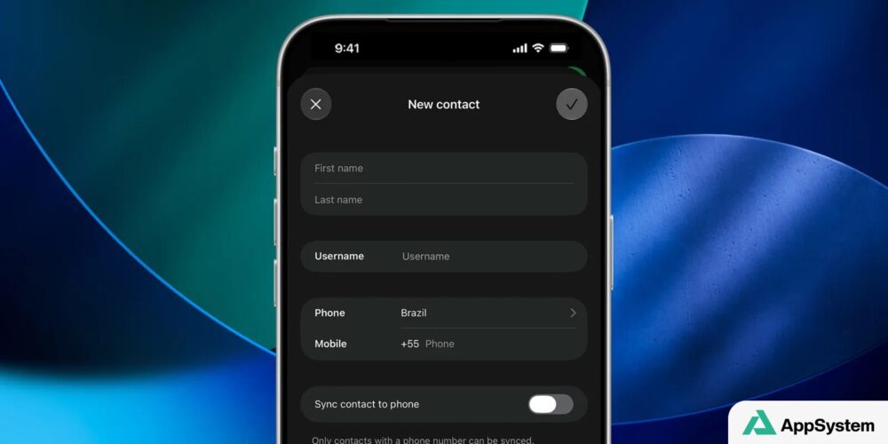 Formulaire WhatsApp ajoutant un nom d’utilisateur aux coordonnées d’un contact