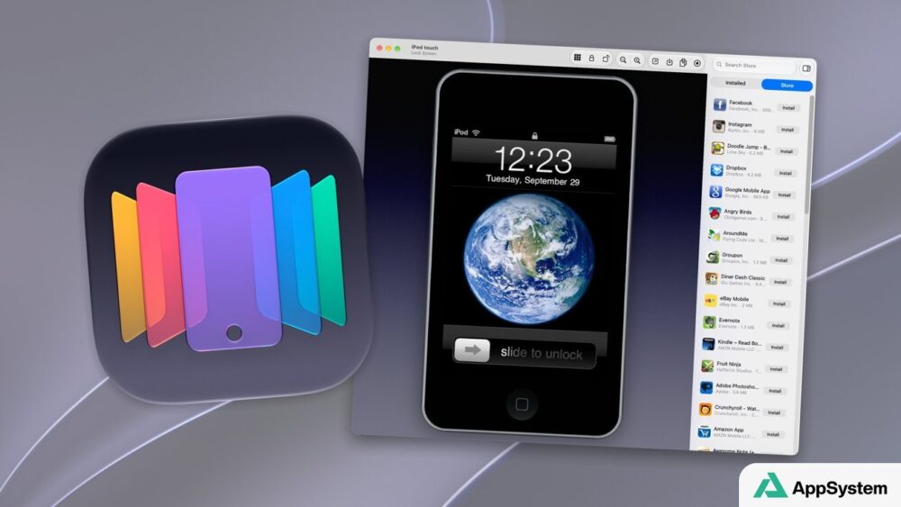 Illustration : Light Touch faithfully emulates the iPod touch 2G on your Mac