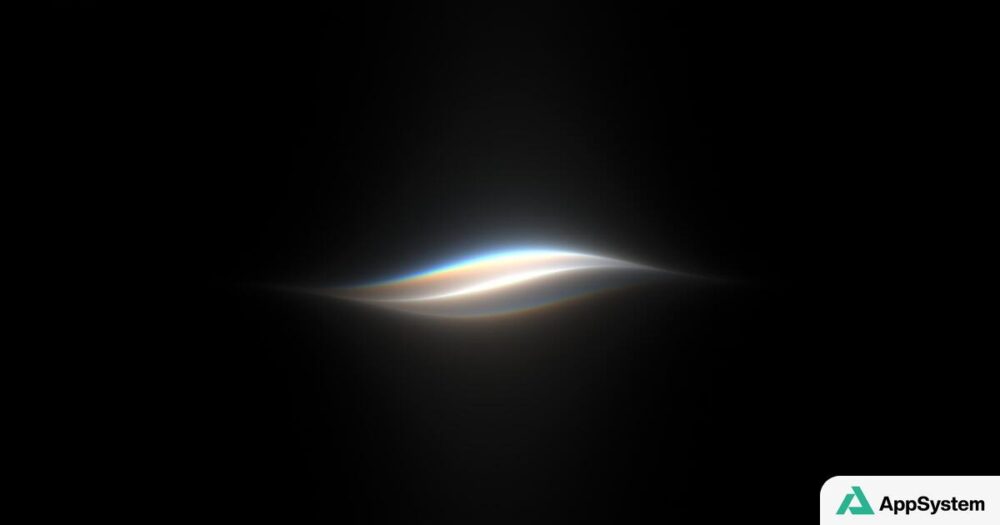 Halo lumineux abstrait représentant la nouvelle interface de Siri