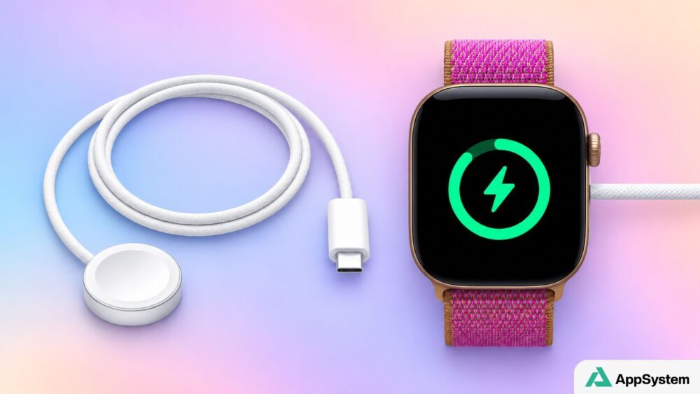 Apple Watch et nouveau chargeur magnétique USB-C en charge