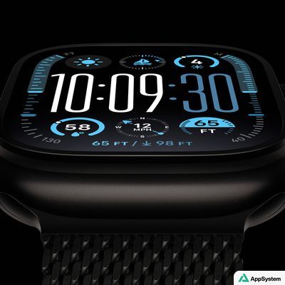 Apple Watch noire affichant l’heure et des indicateurs sportifs