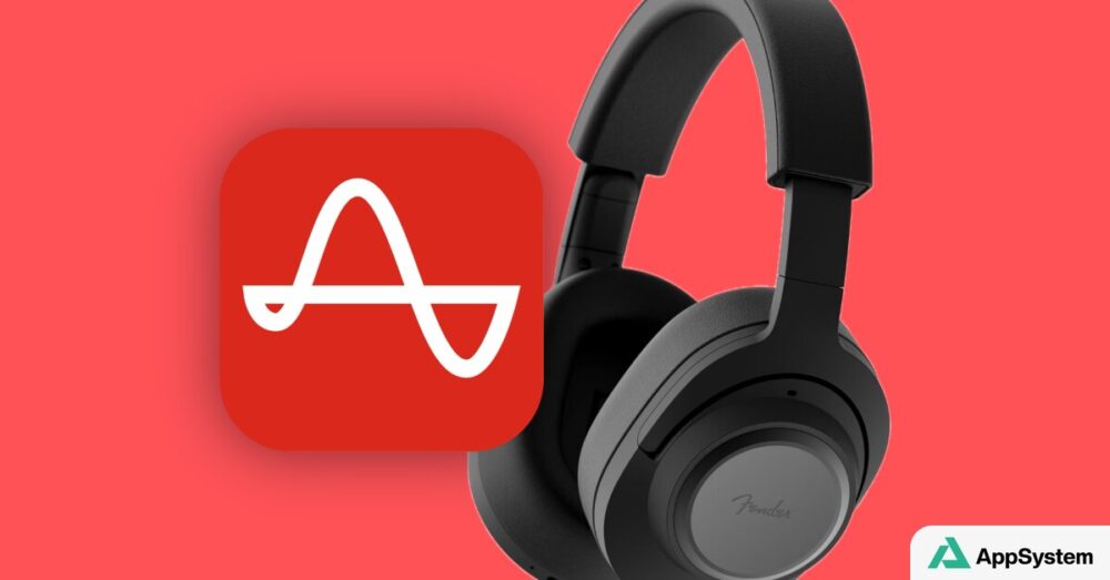 Casque audio Fender MIX accompagné de l’icône de son application mobile