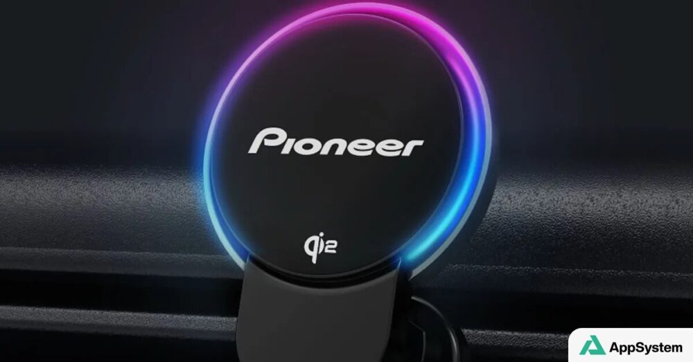 Support de voiture Pioneer SDA-SC600 avec anneau lumineux Qi2