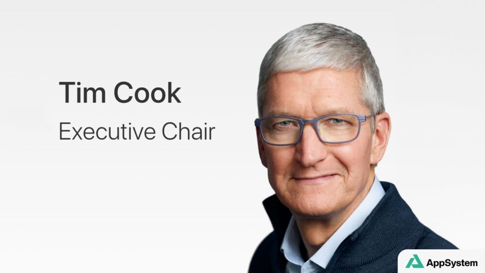 Portrait de Tim Cook, président exécutif d’Apple.