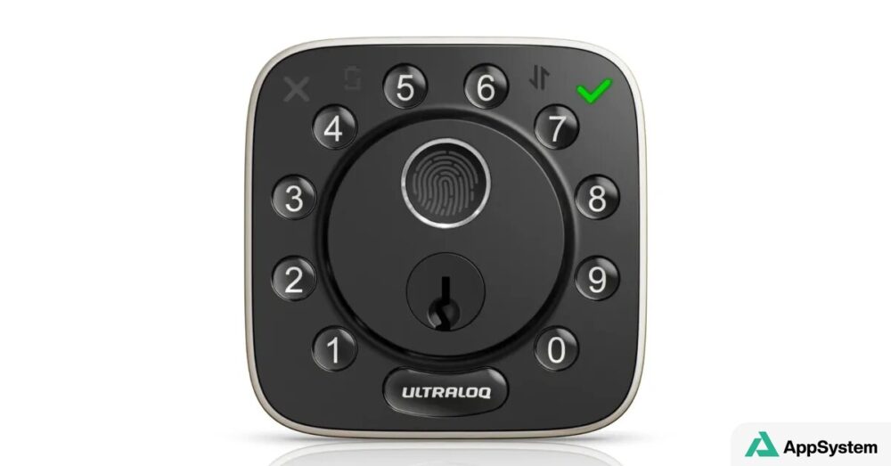 Serrure connectée ULTRALOQ Bolt Fingerprint avec clavier et lecteur biométrique