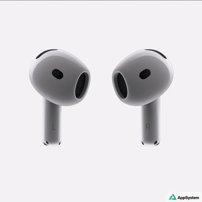 Écouteurs AirPods sans fil gris présentés séparément sur fond clair