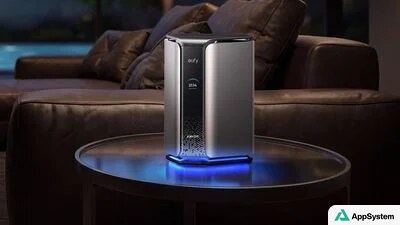 Anker MindBase, hub domestique connecté posé sur une table