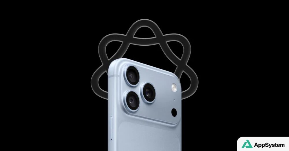 iPhone récent affichant le symbole d’Apple Intelligence au dos