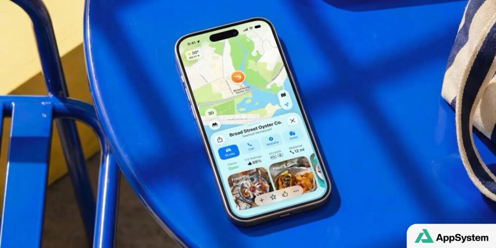 iPhone présentant une fiche commerciale sur Apple Plans