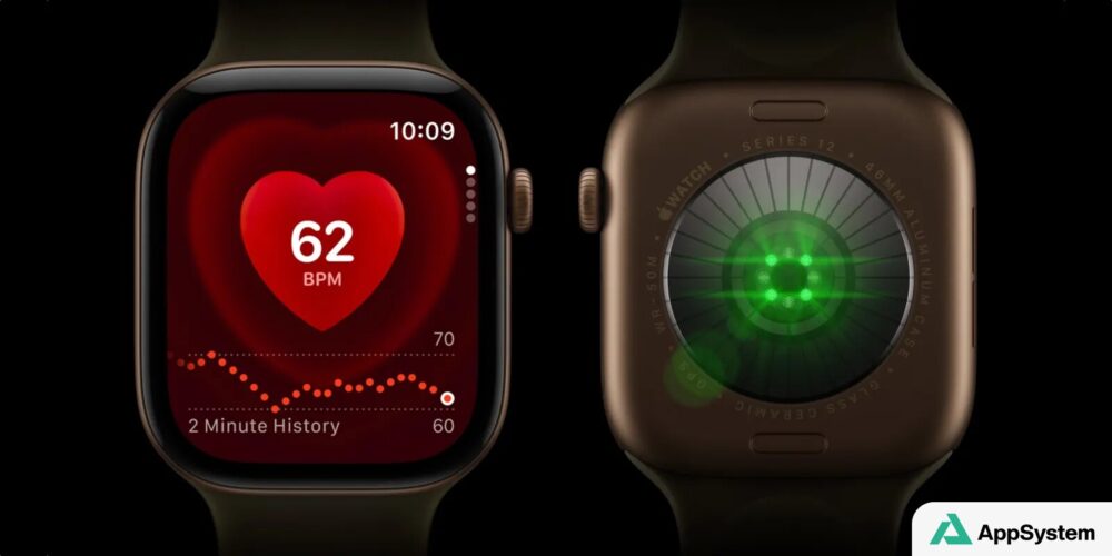 Apple Watch Series 12 affichant une mesure de fréquence cardiaque