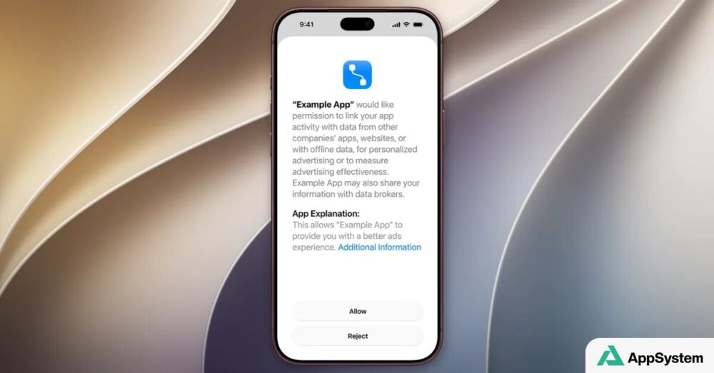 Illustration : iOS 27.2 lets developers use an alternative App Tracking Transparency prompt in the EU
