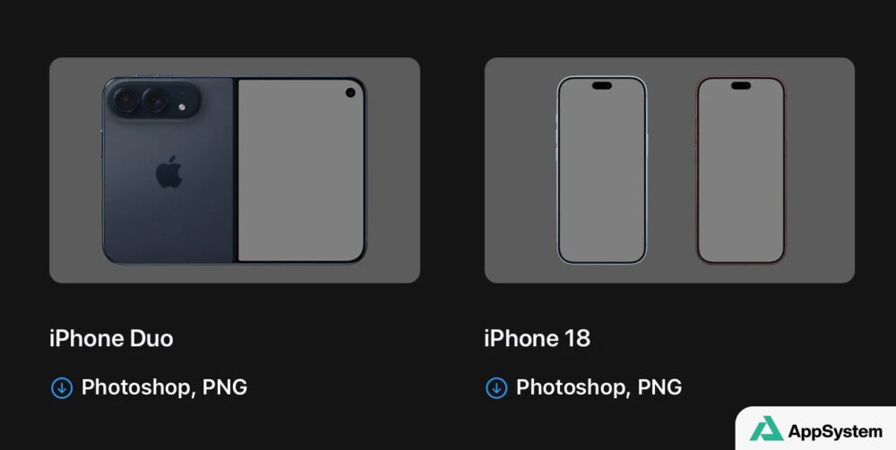 Comparaison des contours d’iPhone Duo et d’iPhone 18