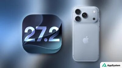 iPhone et icône iOS 27.2 sur fond sombre