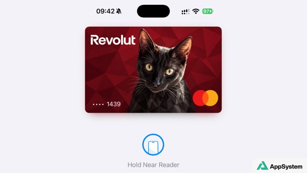 Carte Apple Pay personnalisée avec la photo stylisée d’un chat noir
