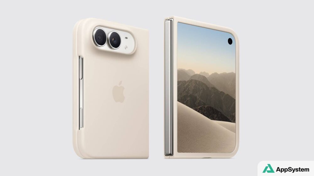 iPhone Duo plié et déplié, présentant son bouton latéral