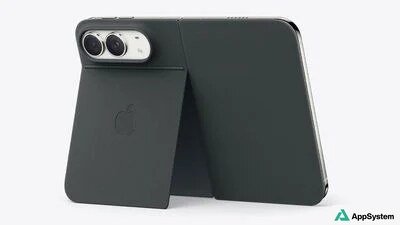 iPhone Duo avec coque folio noire en position ouverte