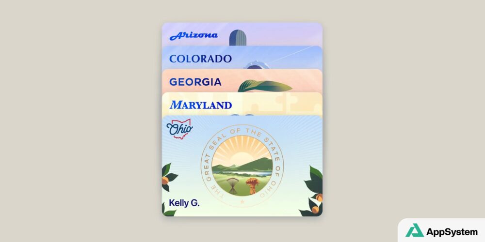Cartes de permis de conduire numériques de plusieurs États américains