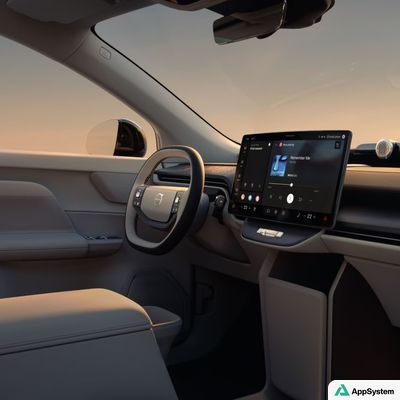 Habitacle automobile avec écran central d’infodivertissement compatible CarPlay