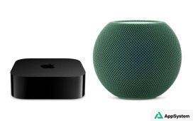 Mac mini et HomePod mini présentés côte à côte