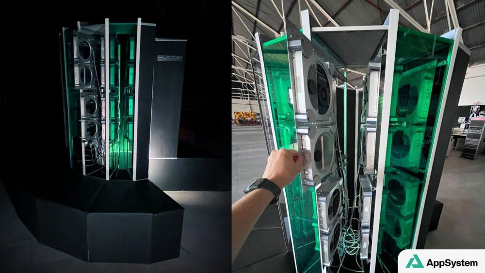 Illustration : 30 old Intel Mac minis are hugely faster than the Cray-1 chassis they live in