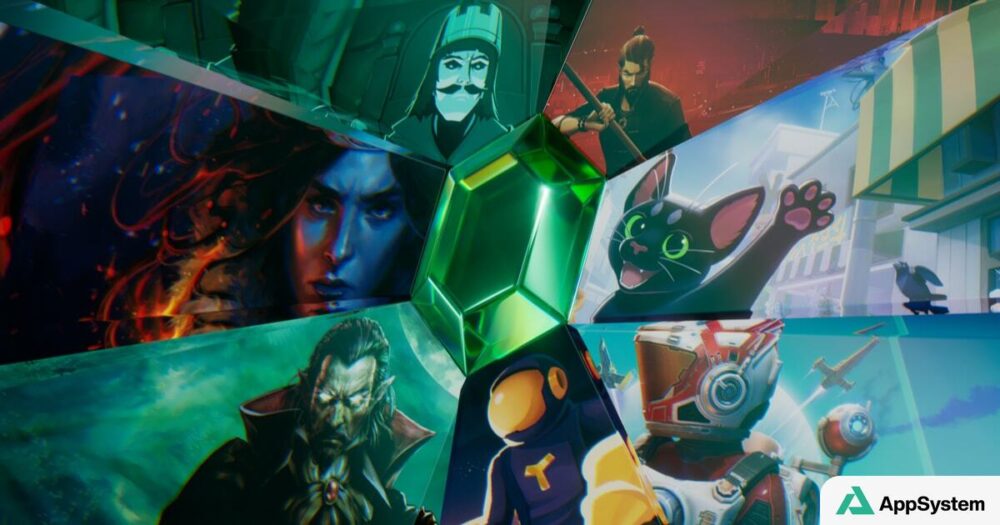 Collage coloré de personnages issus de jeux vidéo indépendants