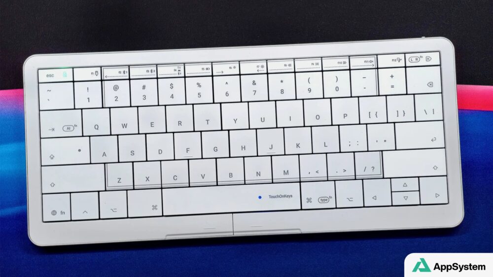 Clavier Mac Clevetura S blanc avec touches gestuelles