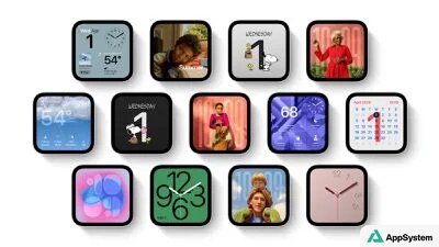 Aperçu compact de plusieurs cadrans personnalisables affichés sur HomeView