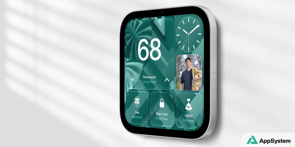 Rendu du dispositif mural HomeView pour maison connectée