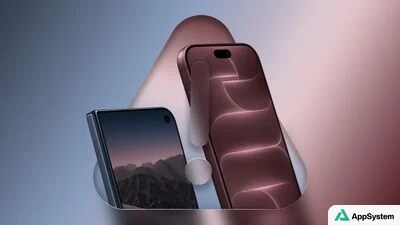Rendu compact de deux smartphones, dont un téléphone pliable