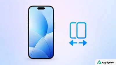 iPhone accompagné du symbole de transfert entre appareils