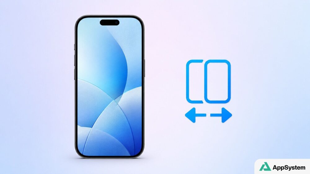 iPhone affiché avec le symbole de transfert entre appareils