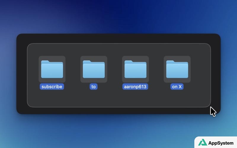 Illustration : Des coins arrondis pour la sélection du Finder sur macOS 27.2