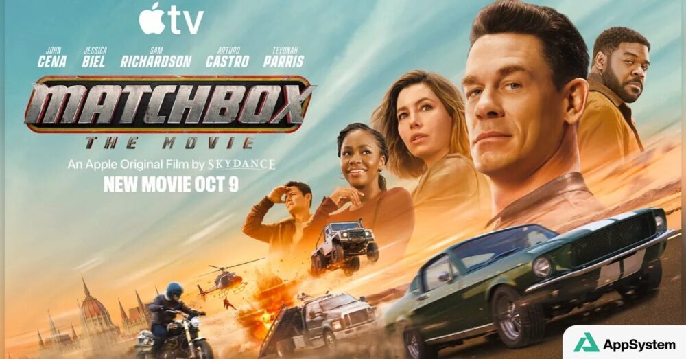 Affiche de Matchbox: The Movie avec John Cena et voitures d’action