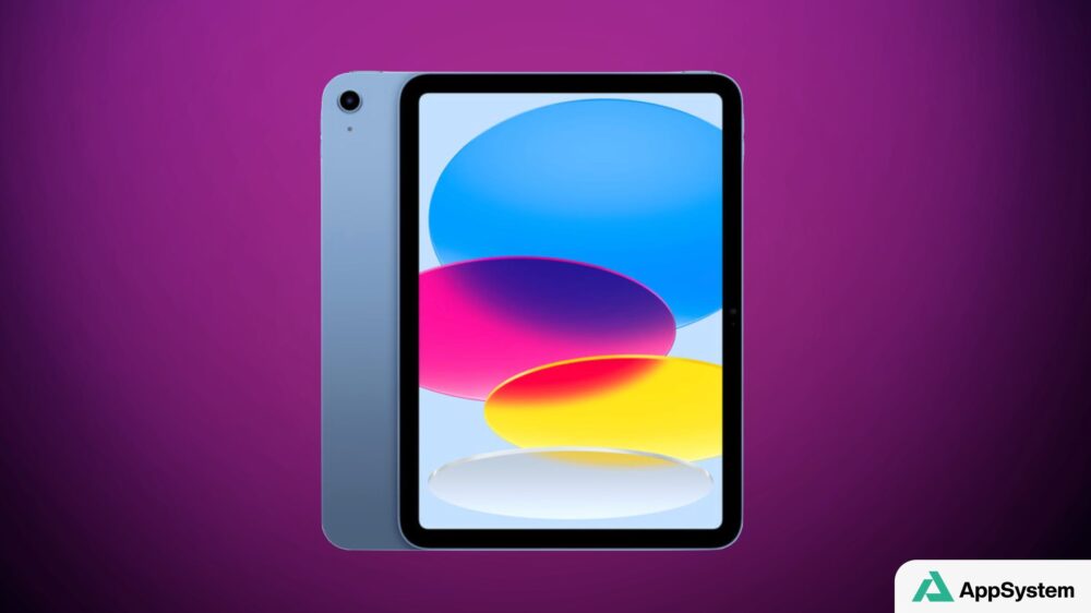 iPad d’entrée de gamme affiché avec son écran coloré