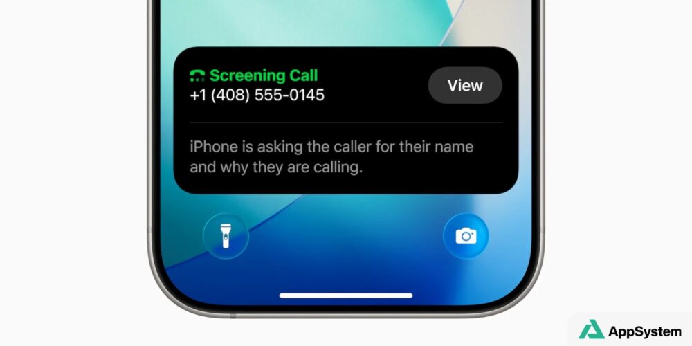 Écran iPhone de filtrage d’appel demandant l’identité du correspondant