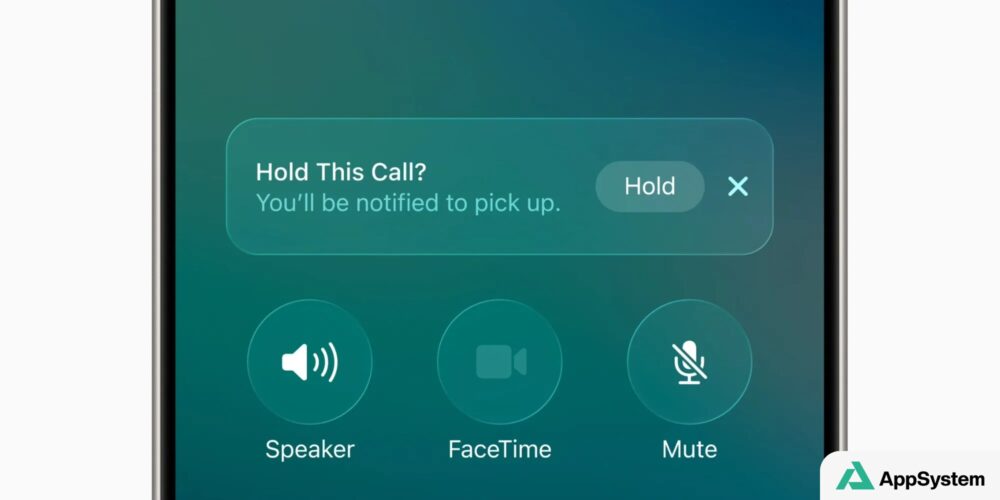 Écran d’appel iPhone proposant de mettre une conversation en attente