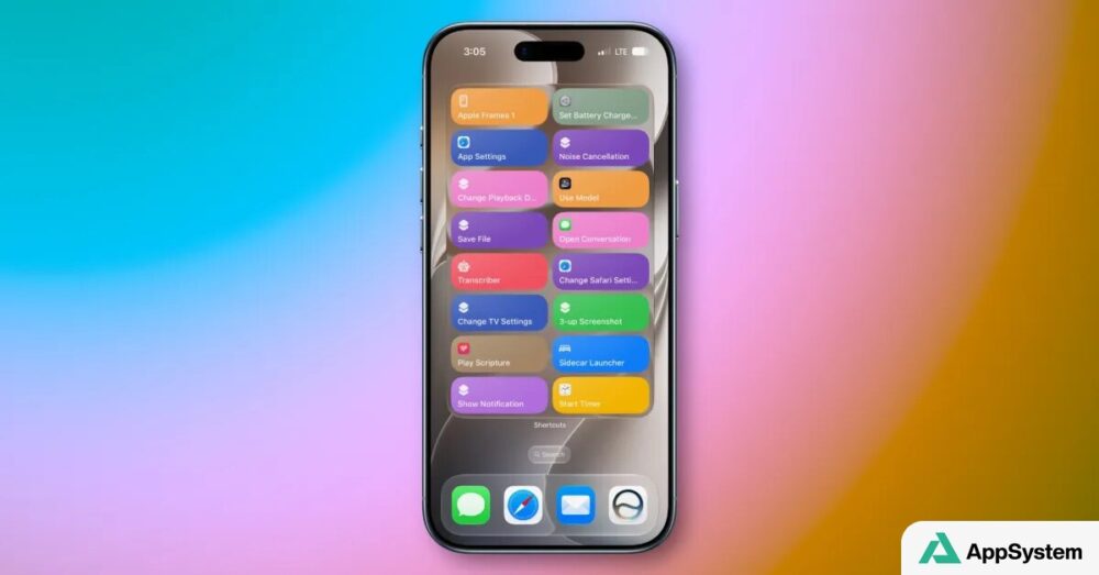 iPhone affichant de nombreux widgets colorés sur l’écran d’accueil