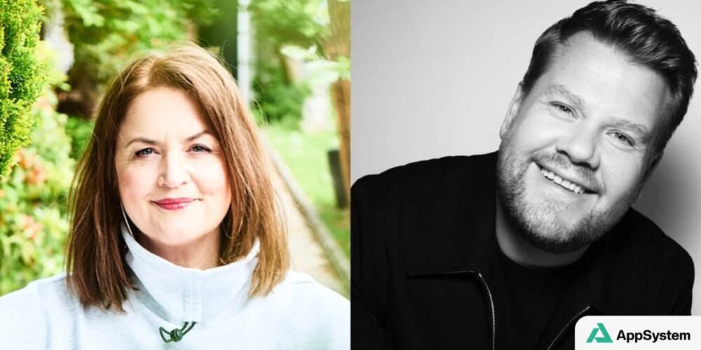 Ruth Jones et James Corden réunis dans un portrait côte à côte